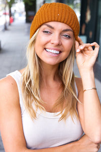 Cable Knit Beanie in Mustard