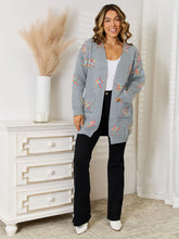 Load image into Gallery viewer, Star Pattern Open Front Cardigan with Pockets (multiple color options)
