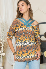 Load image into Gallery viewer, Leopard Long Sleeve Top with Braided Strap (multiple color options)
