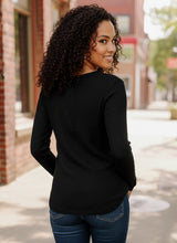Load image into Gallery viewer, Backwoods Beauty Black Thermal Top
