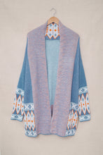 Load image into Gallery viewer, Geometric Open Front Long Sleeve Cardigan (multiple color options)
