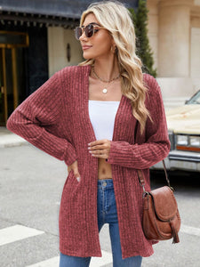 Open Front Long Sleeve Cardigan (multiple color options)