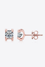 Load image into Gallery viewer, Moissanite 925 Sterling Silver Stud Earrings (rose gold or silver)
