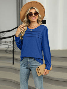 Round Neck Long Sleeve Top (multiple color options)