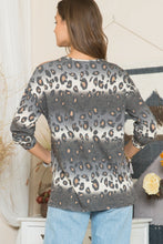 Load image into Gallery viewer, Leopard Long Sleeve Top with Braided Strap (multiple color options)
