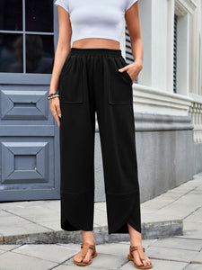 Lovelet Elastic Waist Wide Leg Pants (multiple color options)