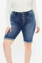 Load image into Gallery viewer, Cat&#39;s Whiskers Button Fly Denim Shorts by Kancan
