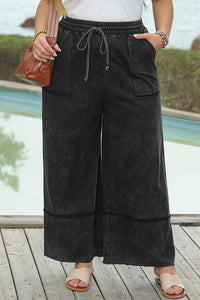 Drawstring Wide Leg Pants