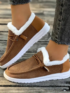 Fluff Round Toe Flat Slip-Ons (multiple color options)