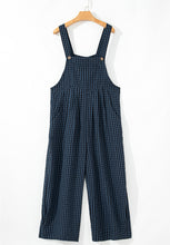 Load image into Gallery viewer, Plaid Wide Strap Wide Leg Overalls
