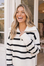 Load image into Gallery viewer, Stripes and Zipper Dreams Knit Pullover
