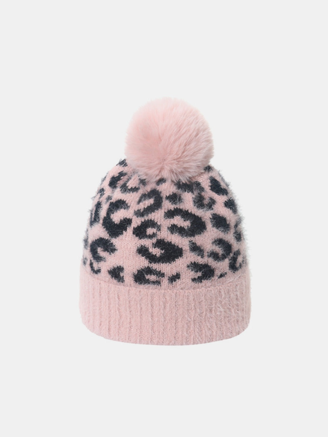 Leopard Hat with Pompom (multiple color options)