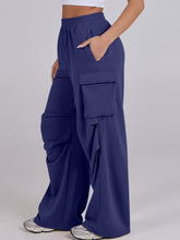 Load image into Gallery viewer, Elastic Waist Wide Leg Pants with Pockets (multiple color options)
