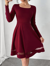 Load image into Gallery viewer, Square Neck Long Sleeve Mini Dress (multiple color options)
