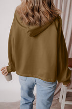 Load image into Gallery viewer, Pocketed Half Zip Dropped Shoulder Hoodie (multiple color options)
