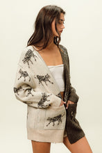 Load image into Gallery viewer, Open Front Long Sleeve Contrast Cardigan
