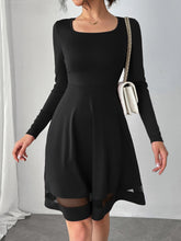 Load image into Gallery viewer, Square Neck Long Sleeve Mini Dress (multiple color options)
