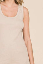 Load image into Gallery viewer, Ribbed Scoop Neck Tank
