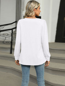 Round Neck Long Sleeve Top (multiple color options)