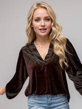 Load image into Gallery viewer, V-Neck Three-Quarter Sleeve Blouse (multiple color options)
