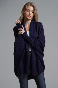 Open Front Batwing Sleeve Cardigan (multiple color options)