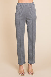 Pin Tuck Detail Slim Pants