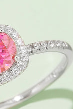 Load image into Gallery viewer, Adored 1 Carat Moissanite 925 Sterling Silver Halo Ring (3 color options)
