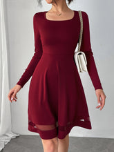 Load image into Gallery viewer, Square Neck Long Sleeve Mini Dress (multiple color options)
