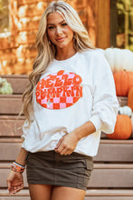 Load image into Gallery viewer, Pumpkin Round Neck Long Sleeve Sweatshirt
