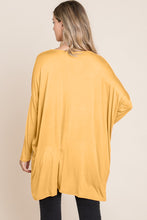 Load image into Gallery viewer, Round Neck Long Sleeve Oversized Top in Yellow
