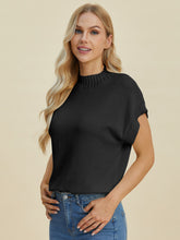 Load image into Gallery viewer, Mock Neck Short Sleeve Sweater (multiple color options)
