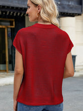 Load image into Gallery viewer, Exposed Seam Round Neck Short Sleeve Sweater (multiple color options)
