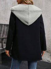 Load image into Gallery viewer, Drawstring Long Sleeve Hooded Jacket (multiple color options)
