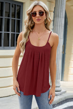 Load image into Gallery viewer, Eyelet Scoop Neck Ruched Cami (multiple color options)
