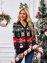 Load image into Gallery viewer, Reindeer Button Up Long Sleeve Cardigan (multiple color options)
