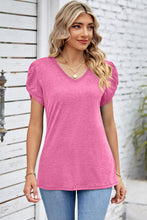 Load image into Gallery viewer, Twist &#39;n Chill V-Neck Short Sleeve Top (multiple color options)
