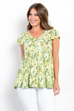 Load image into Gallery viewer, Floral Ruffled Babydoll Top
