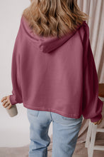 Load image into Gallery viewer, Pocketed Half Zip Dropped Shoulder Hoodie (multiple color options)
