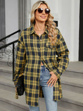 Load image into Gallery viewer, Plaid Collared Neck Long Sleeve Shirt (multiple color options)
