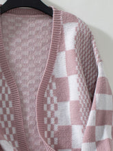 Load image into Gallery viewer, Checkered Open Front Dropped Shoulder Cardigan (2 color options)
