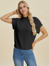 Load image into Gallery viewer, Mock Neck Short Sleeve Sweater (multiple color options)
