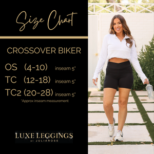 The Abby - NAVY Crossover Biker 5" Shorts  - Luxe by Julia Rose®