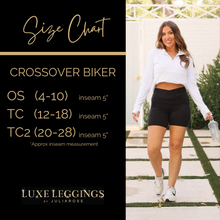 Load image into Gallery viewer, The Caleigh - Charcoal Crossover Biker 5&quot; Shorts  - Luxe by Julia Rose®
