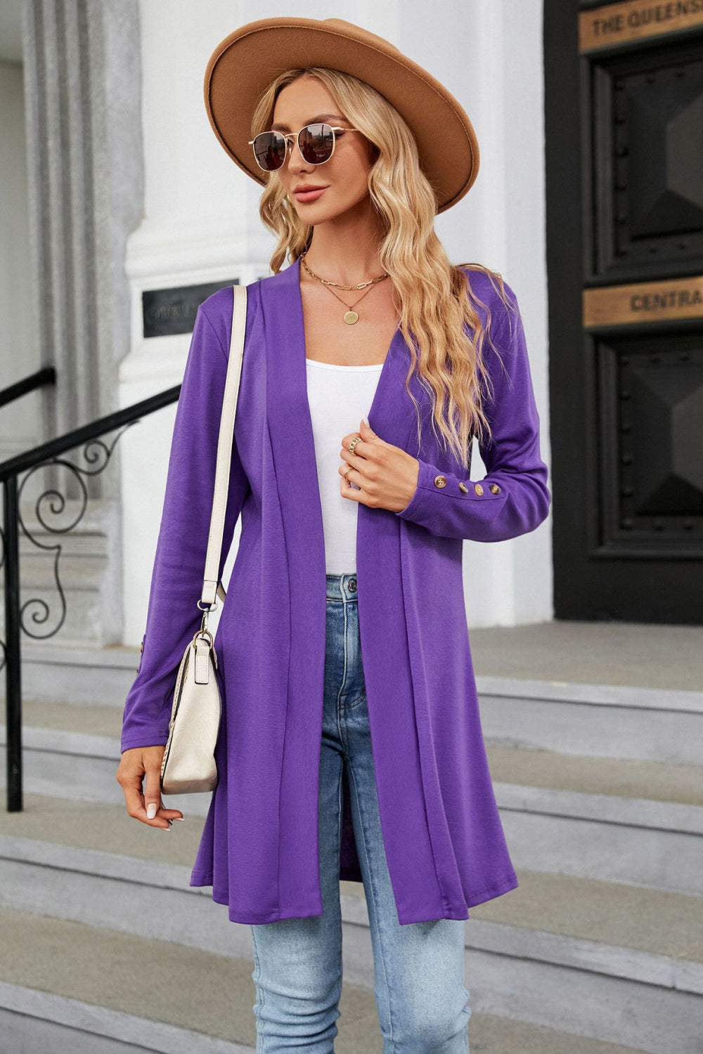 Long Sleeve Open Front Cardigan (multiple color options)