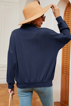 Load image into Gallery viewer, Half Zip Dropped Shoulder Sweatshirt (multiple color options)
