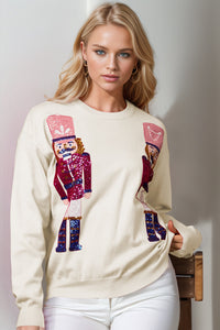 Nutcracker Sequin Long Sleeve Sweater (multiple color options)