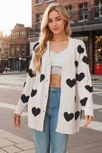 Load image into Gallery viewer, Heart Button Down Long Sleeve Cardigan (multiple color options)
