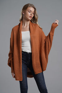 Open Front Batwing Sleeve Cardigan (multiple color options)