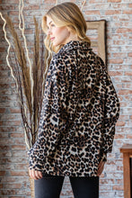 Load image into Gallery viewer, Leopard Johnny Collar Long Sleeve Top
