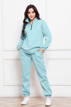 Load image into Gallery viewer, Half Zip Long Sleeve Sweatshirt and Pants Set (multiple color options)
